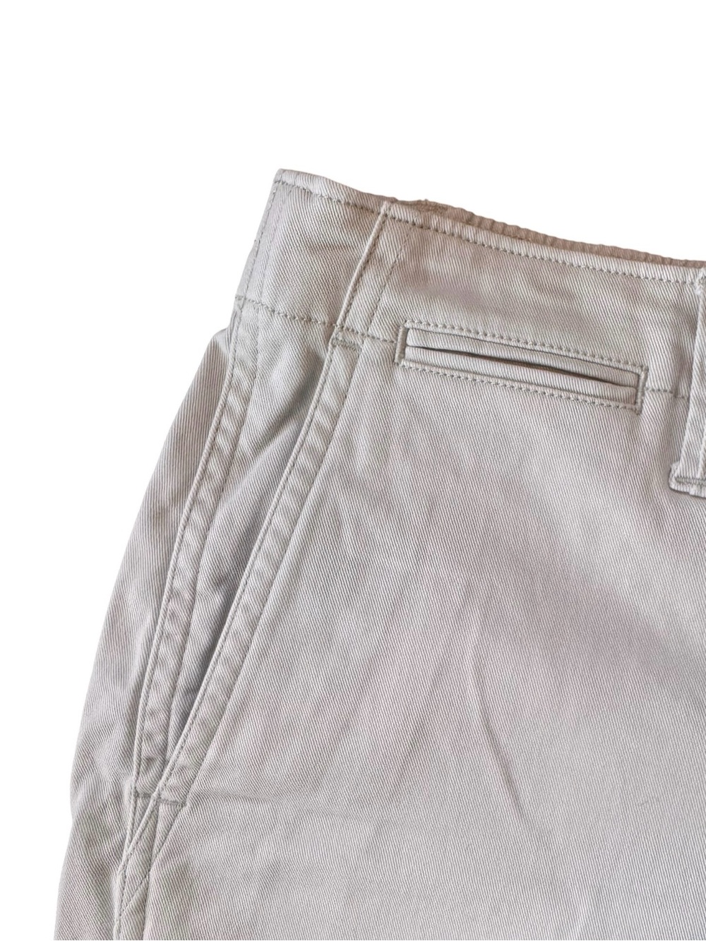 Lands' End Beige Cotton Stretch Chino Shorts Petite 2P Classic Casual - Picture 4 of 6